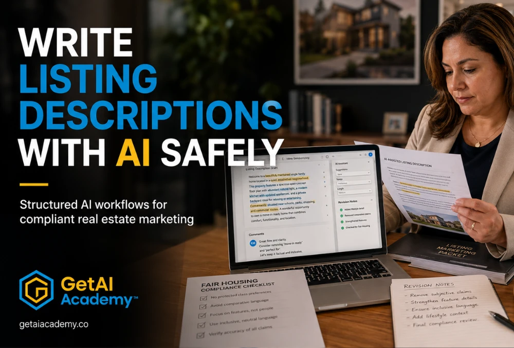 How to Write Real Estate Listing Descriptions with AI — Safely and Compliantly